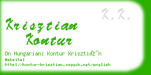 krisztian kontur business card